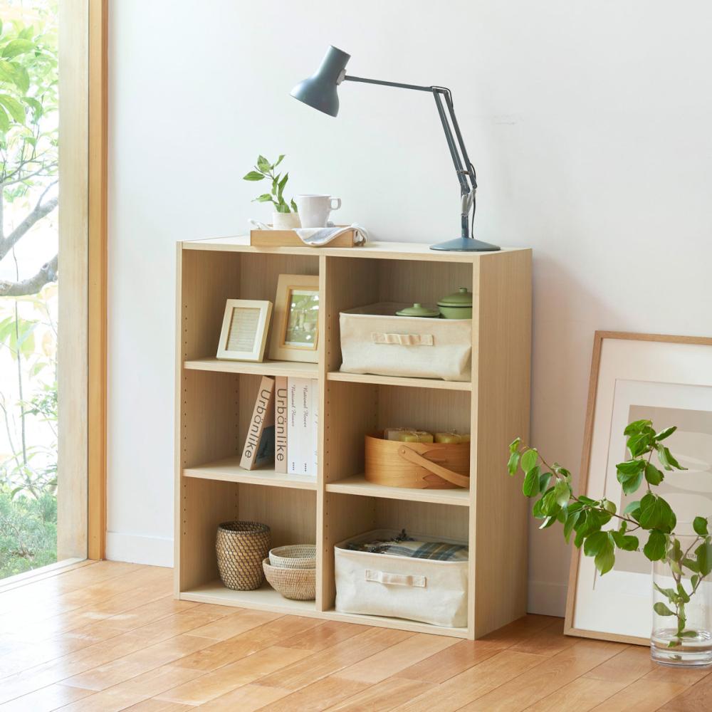 白井産業　オープンラック　フルニコ　ナチュラル　幅８３．５×高さ８９．８×奥行２９．２ｃｍ　ＦＵＬ－９０８５　ＮＡ