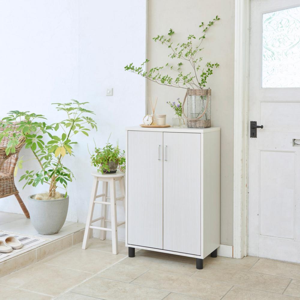 白井産業　下駄箱　フルニコ　ホワイト　幅６３．０×高さ９９×奥行３６．４ｃｍ　ＦＵＬ－１０６５Ｄ　ＷＨ