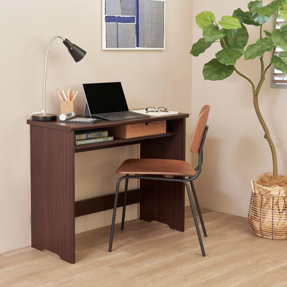 白井産業　デスク　フルニコ　ダークブラウン　幅９０．２×高さ７２×奥行３９．５ｃｍ　ＦＵＬ－７０９０ＤＥＳＫ　ＤＫ