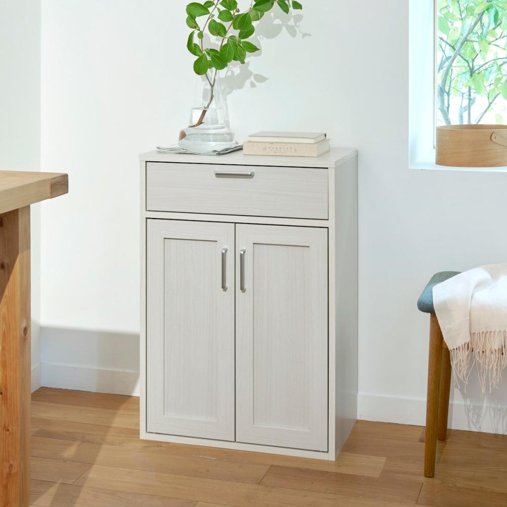 白井産業　キャビネット　フルニコ　ホワイト　幅５６．６×高さ８０×奥行２９．５ｃｍ　ＦＵＬ－８０５５ＤＨ　ＷＨ