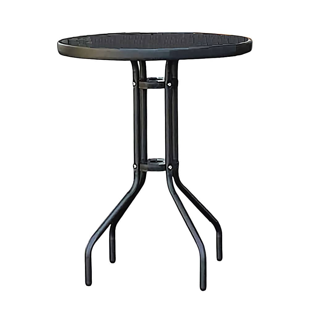 Ｂｒｅｅｚｙ　Ｇｒｅｅｎ　ガーデニングガラステーブル　ブラック　ＢＫ