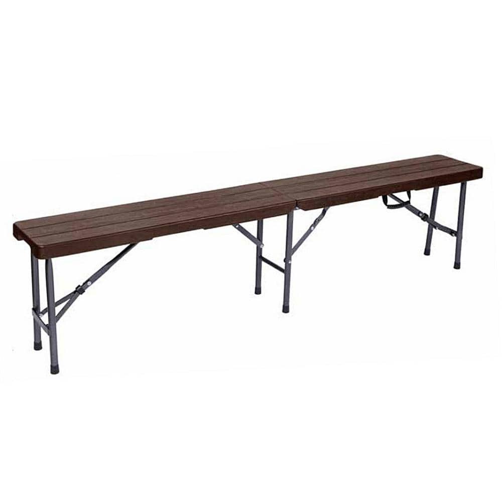 Ｂｒｅｅｚｙ　Ｇｒｅｅｎ　木目調折り畳みガーデンベンチ