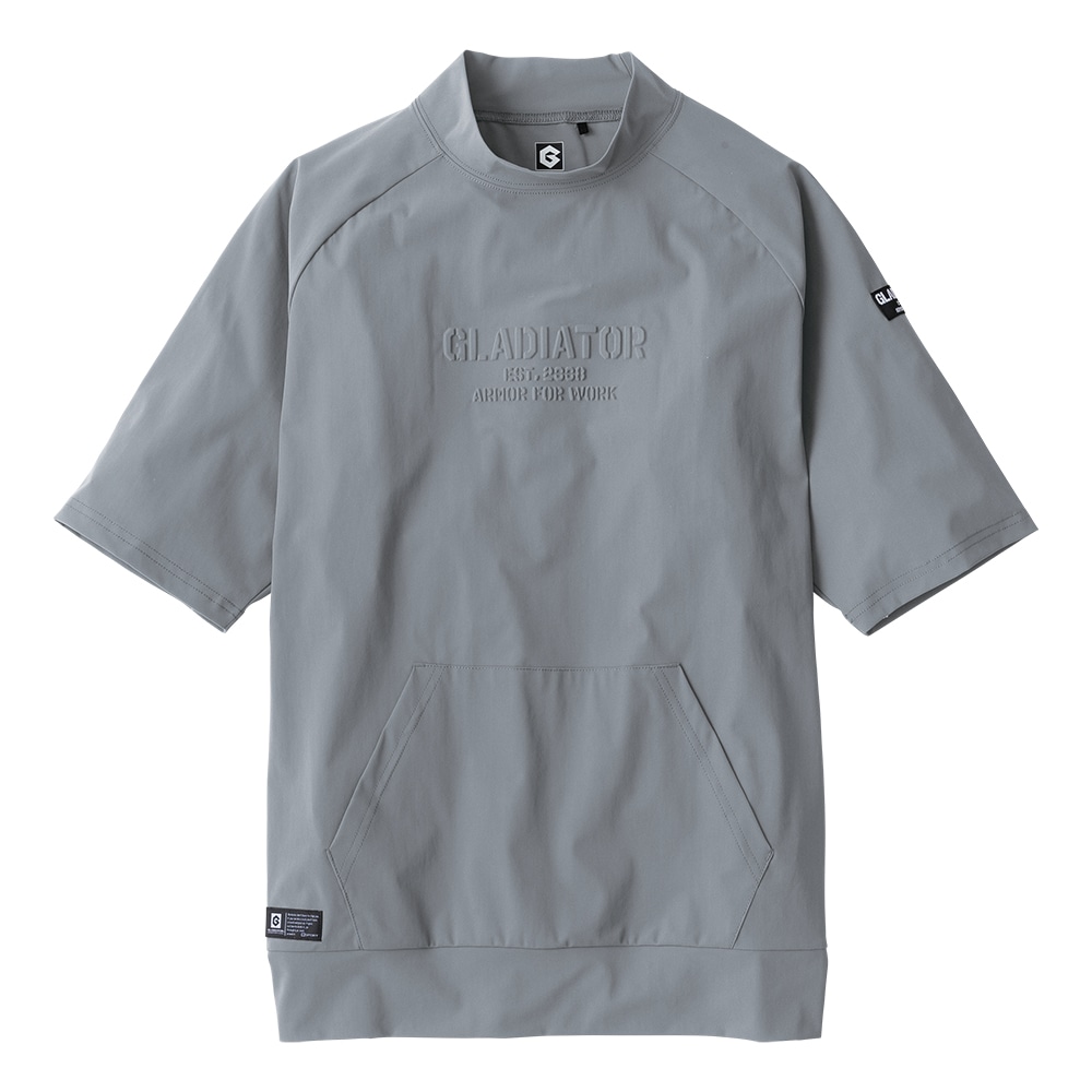 コーコス信岡　グラディエーター　冷感　モックネック　半袖　グレー　ＸＬ　Ｇ－７５２７