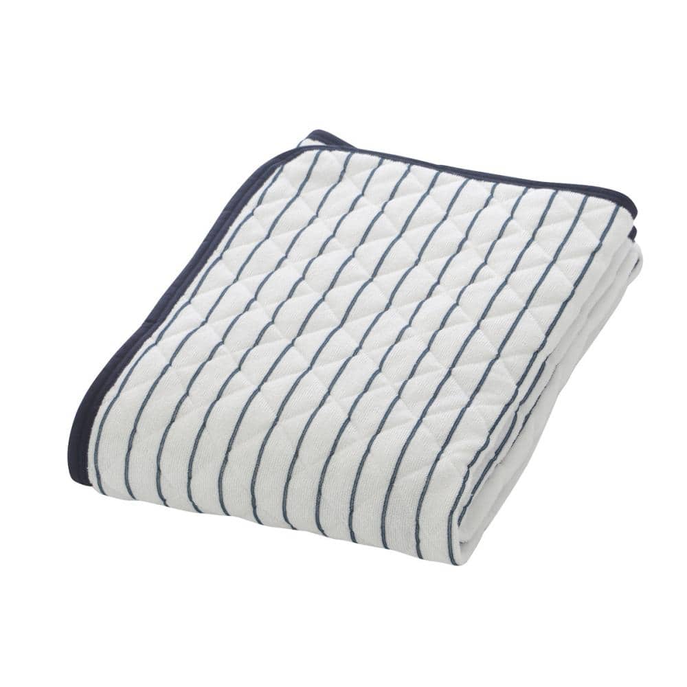 アテーナライフ　吸水速乾パイル敷きパッド　ネイビー　シングル　１００×２００ｃｍ