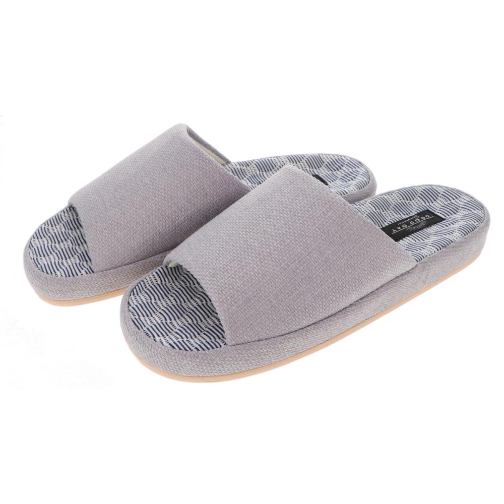 アテーナライフ　涼プラス冷感　ひんやりコンフォート　軽量スリッパ　グレー　ＬＬ
