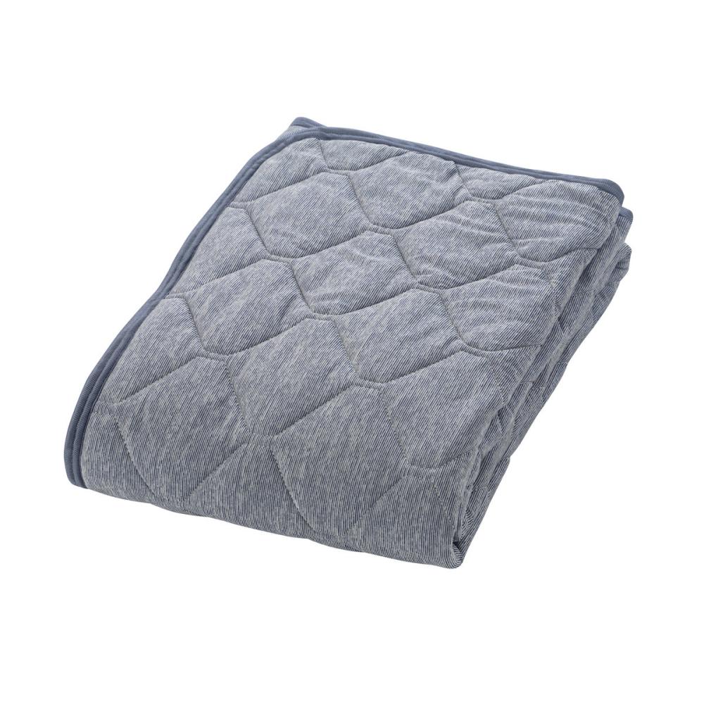 アテーナライフ　涼プラス超冷感　置くだけ敷パッド　エアコンプラス　ネイビー　１００×２００ｃｍ