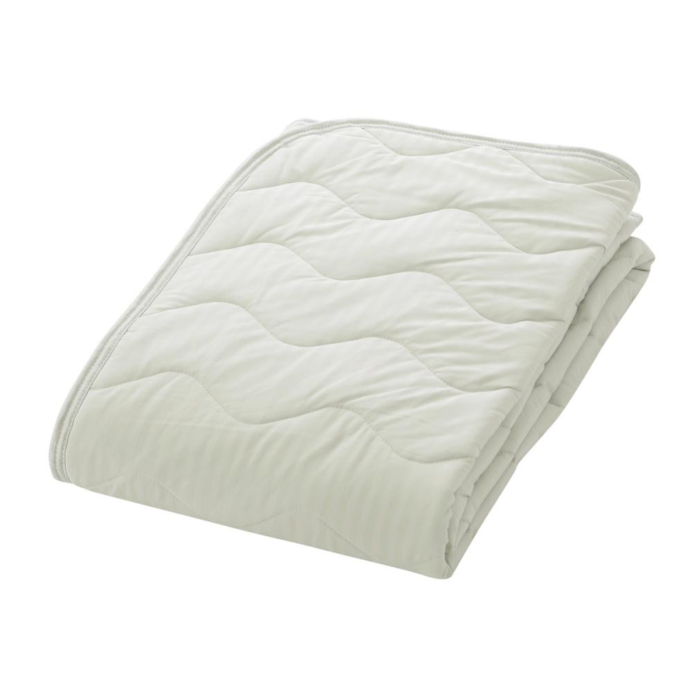 アテーナライフ　涼プラス強冷感　もちもち置くだけ敷パッド　爽やかプラス　グレー　シングル　１００×２００ｃｍ