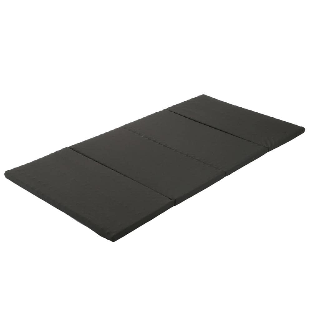 アテーナライフ　４つ折り硬質マットレス　ブラック　シングル　９７×１９７×厚さ４ｃｍ