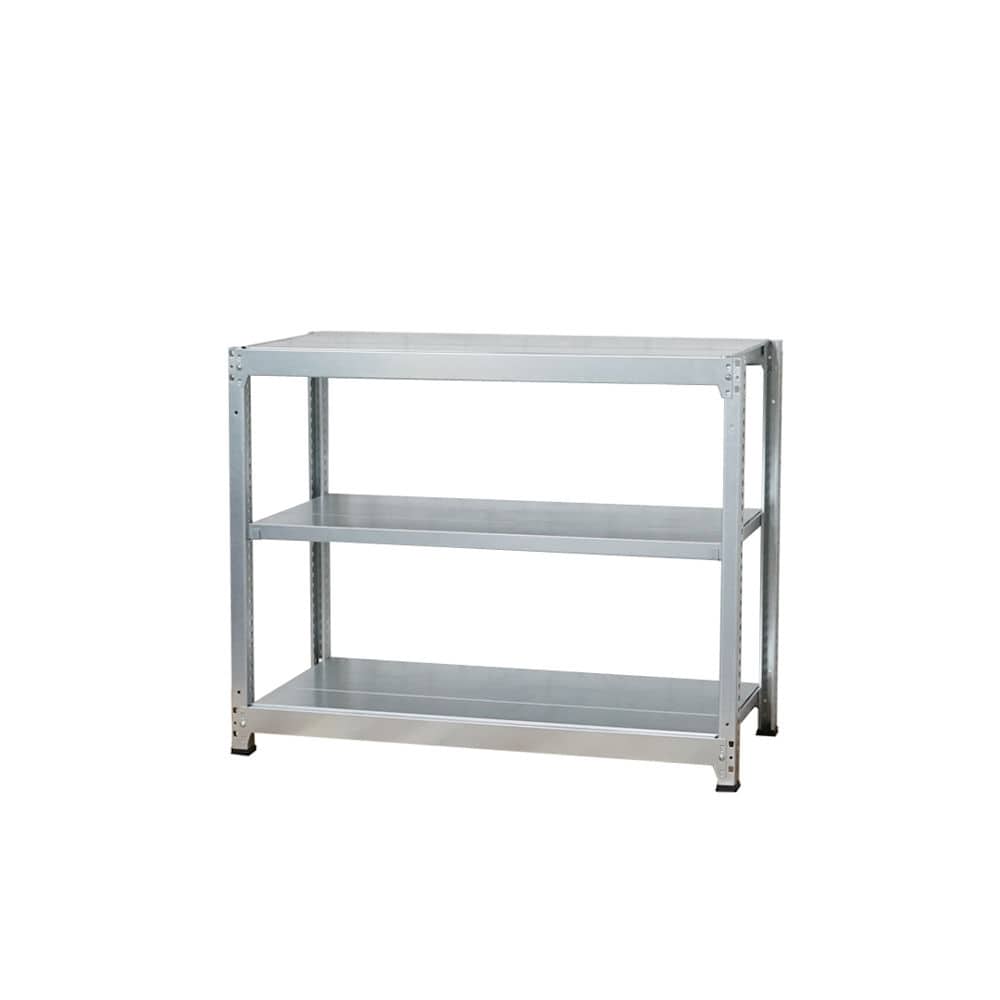 北島　軽中量棚１００ｋｇタイプ　単体３段　幅９０×奥行３０×高さ７５ｃｍ