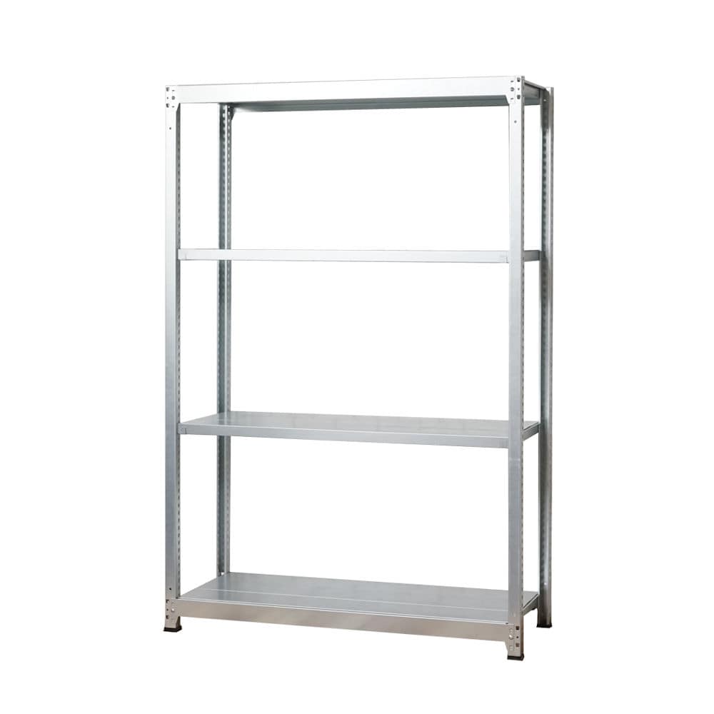 北島　軽中量棚１００ｋｇタイプ　単体４段　幅９０×奥行４５×高さ１５０ｃｍ