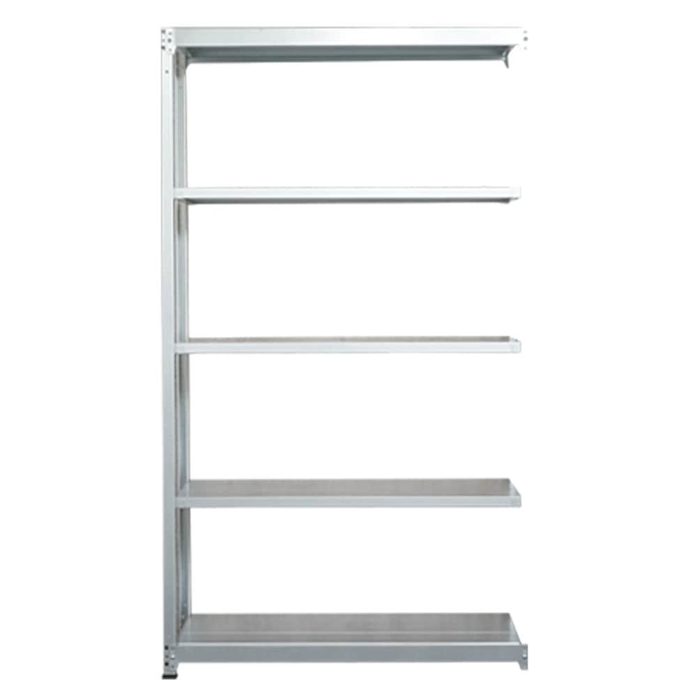 北島　軽中量棚１００ｋｇタイプ　連結５段　幅１８０×奥行６０×高さ２１０ｃｍ