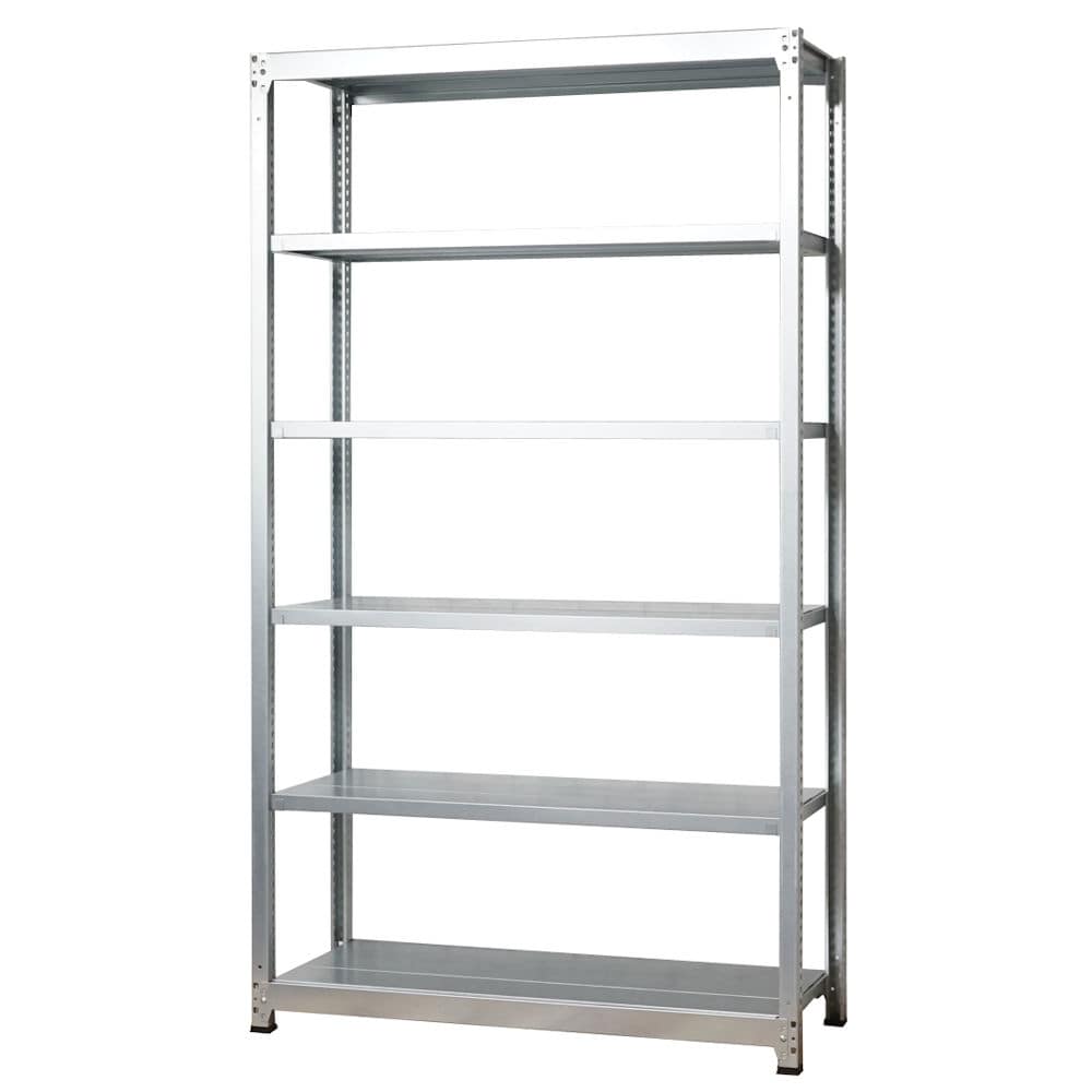 北島　軽中量棚１００ｋｇタイプ　単体６段　幅１２０×奥行４５×高さ２４０ｃｍ