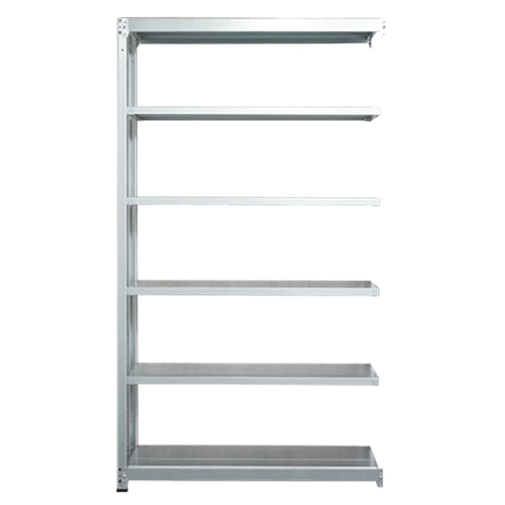 北島　軽中量棚１００ｋｇタイプ　連結６段　幅１２０×奥行６０×高さ２４０ｃｍ