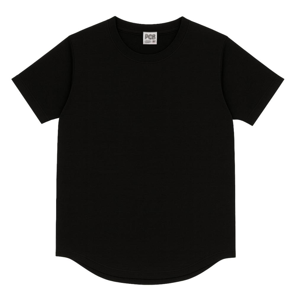 ボクラワークス　レディース　ラウンドヘム半袖Ｔシャツ　ブラック　Ｌ　１０１１８