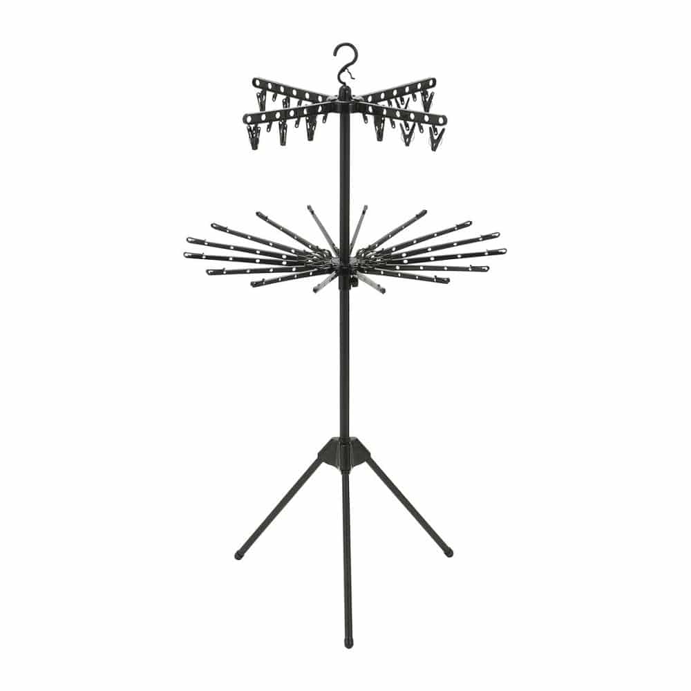 アテーナライフ　パラソル型ハンガースタンド　２段　ブラック
