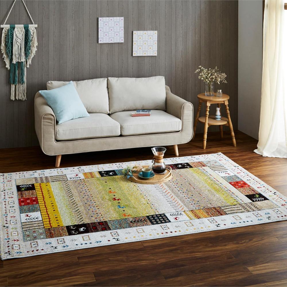 イケヒコ　ウィルトンマット　イビサ　アイボリー　７０×１２０ｃｍ