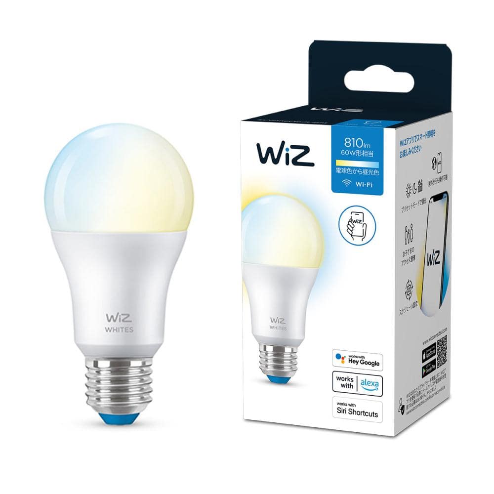 ＷＩＺ　スマートＬＥＤ電球　６０Ｗ　Ｅ２６　昼光／電球色　ＷＩＺ０３ＴＷ－６０Ｗ