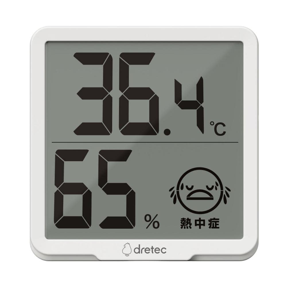 ドリテック　デジタル温湿度計リテーモ　ホワイト　Ｏー４４９