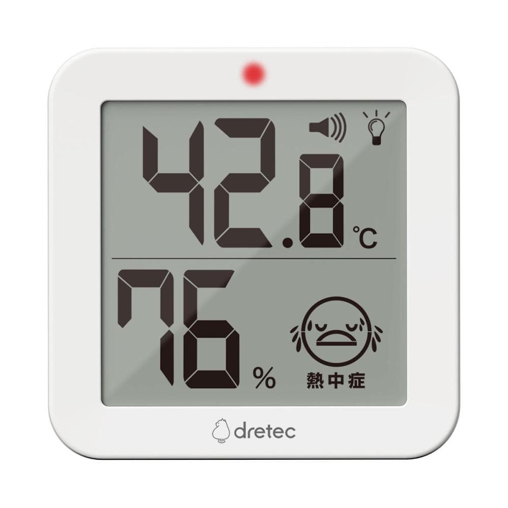 ドリテック　デジタル温湿度計リモーテライト　ホワイト　Ｏー４５１