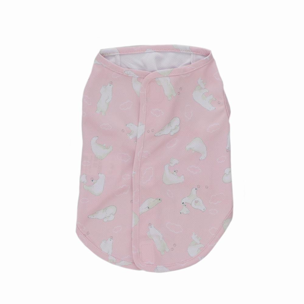 Ｐｅｔａｍｉ　着やすい冷感ベスト　白くま　ピンク　２号