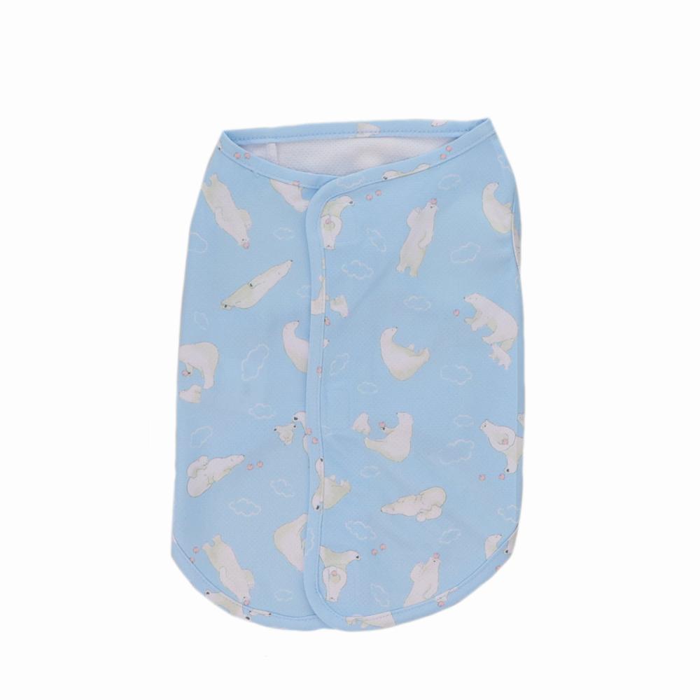 Ｐｅｔａｍｉ　着やすい冷感ベスト　白くま　ブルー　４号