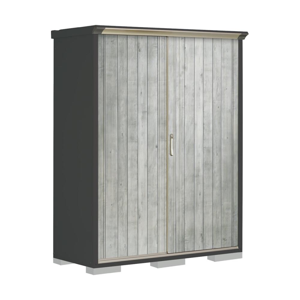 タクボ物置　ペインタ　（ＧＰ）　本体アイボリーブラック　間口１５０×奥行６５×高さ１９０ｍｍ　全面棚タイプ　ＳＤストーン　ＰＹ－１５６ＡＦＥ３