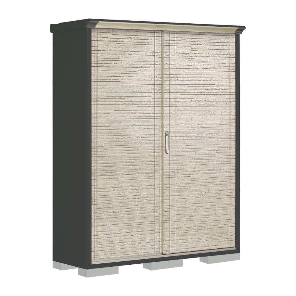 タクボ物置　ペインタ　（ＧＰ）　本体アイボリーブラック　間口１５０×奥行５３×高さ１９０ｍｍ　たて置きタイプ　ＷＴキャメル　ＰＹ－１５５ＡＴＥ５