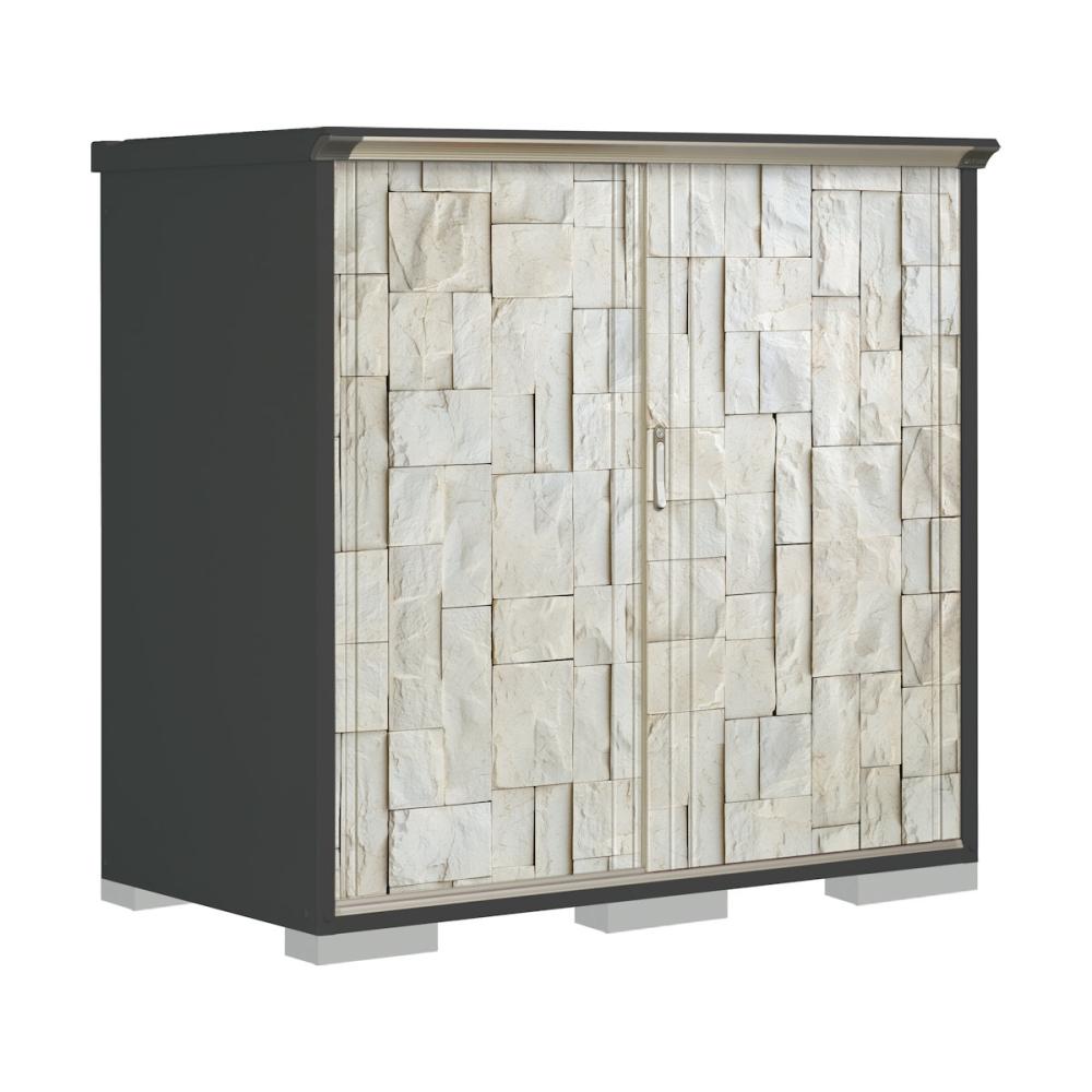 タクボ物置　ペインタ　（ＧＰ）　本体アイボリーブラック　間口１７０×奥行９０×高さ１６０ｍｍ　たて置きタイプ　ＷＴブラックチェリー　ＰＹ－１７９ＢＴＥ６