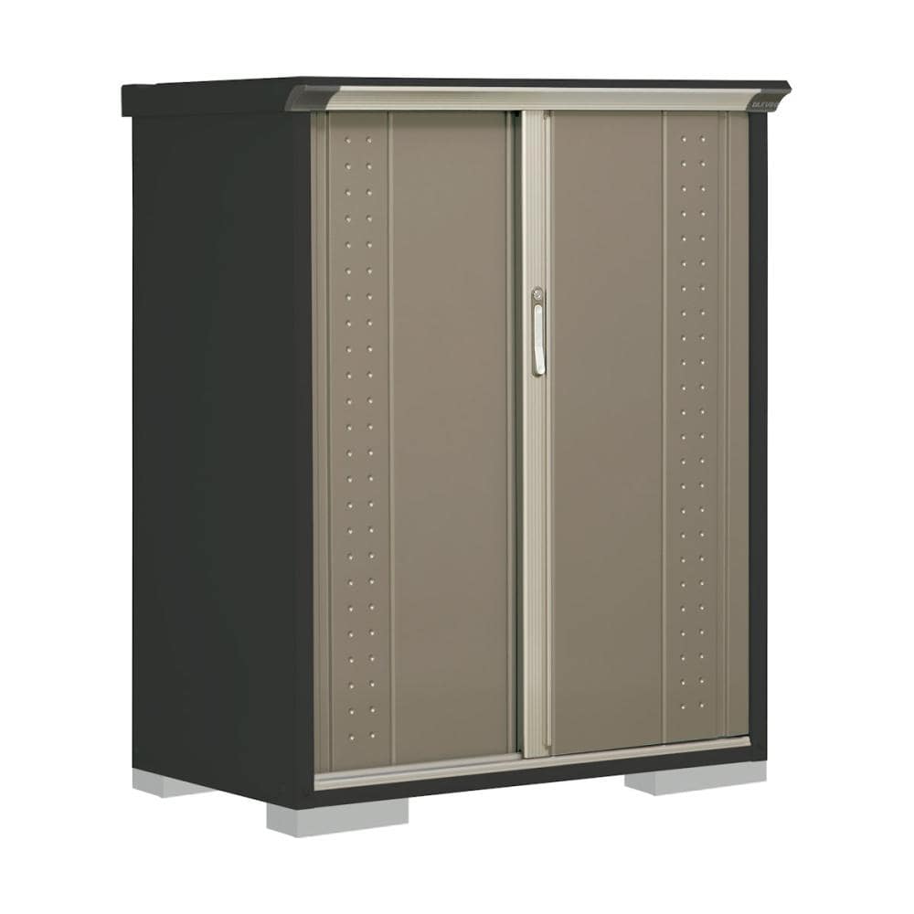 タクボ物置　グランプレステージ ジャンプ　本体アイボリーブラック　間口１１２×奥行６５×高さ１４０ｃｍ　全面棚タイプ　アイボリーブラック　ＧＰＹ－１１６ＣＦＹＫ