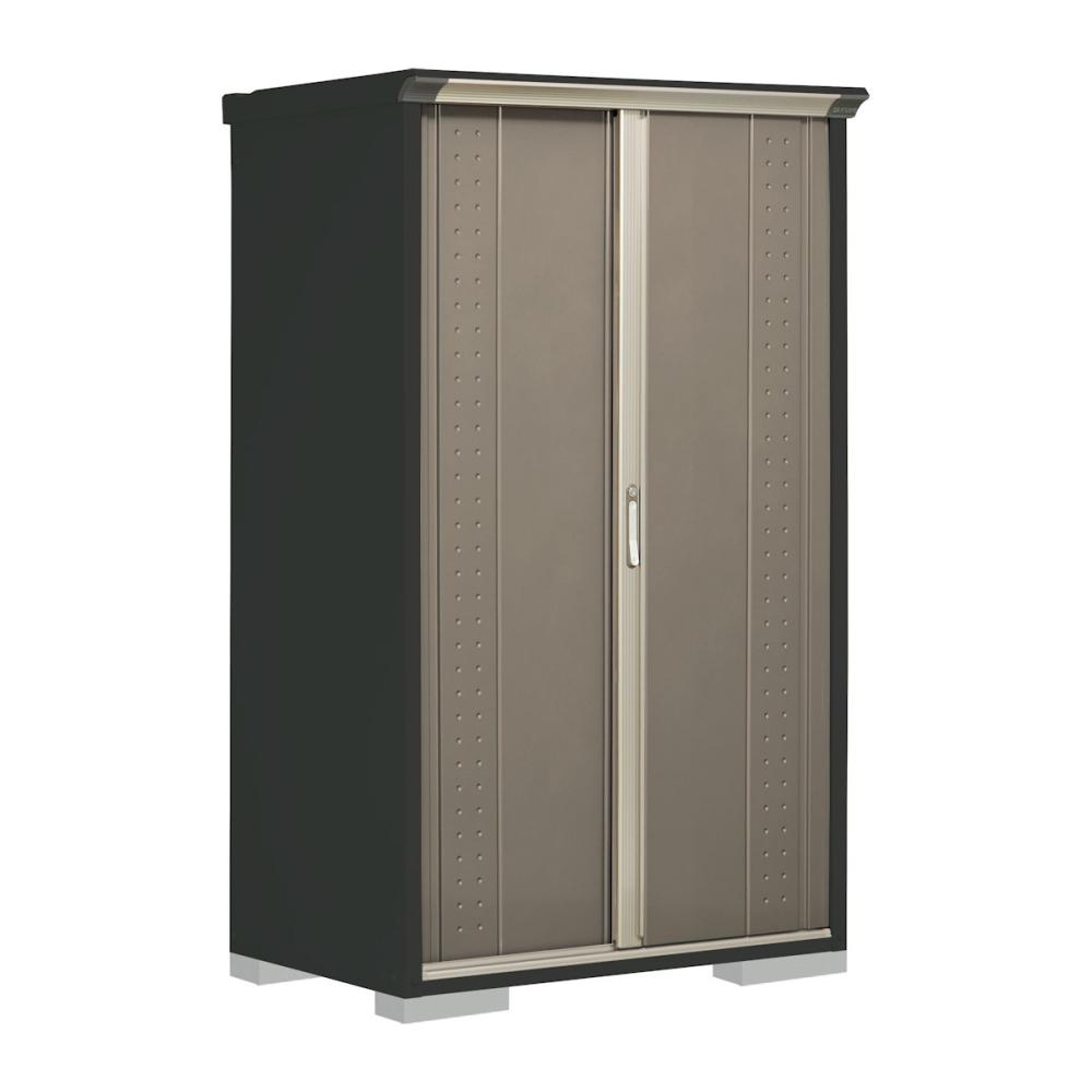 タクボ物置　グランプレステージ ジャンプ　本体アイボリーブラック　間口１１２×奥行７５×高さ１９０ｃｍ　全面棚タイプ　カーボンブラウン　ＧＰＹ－１１７ＡＦＣＢ