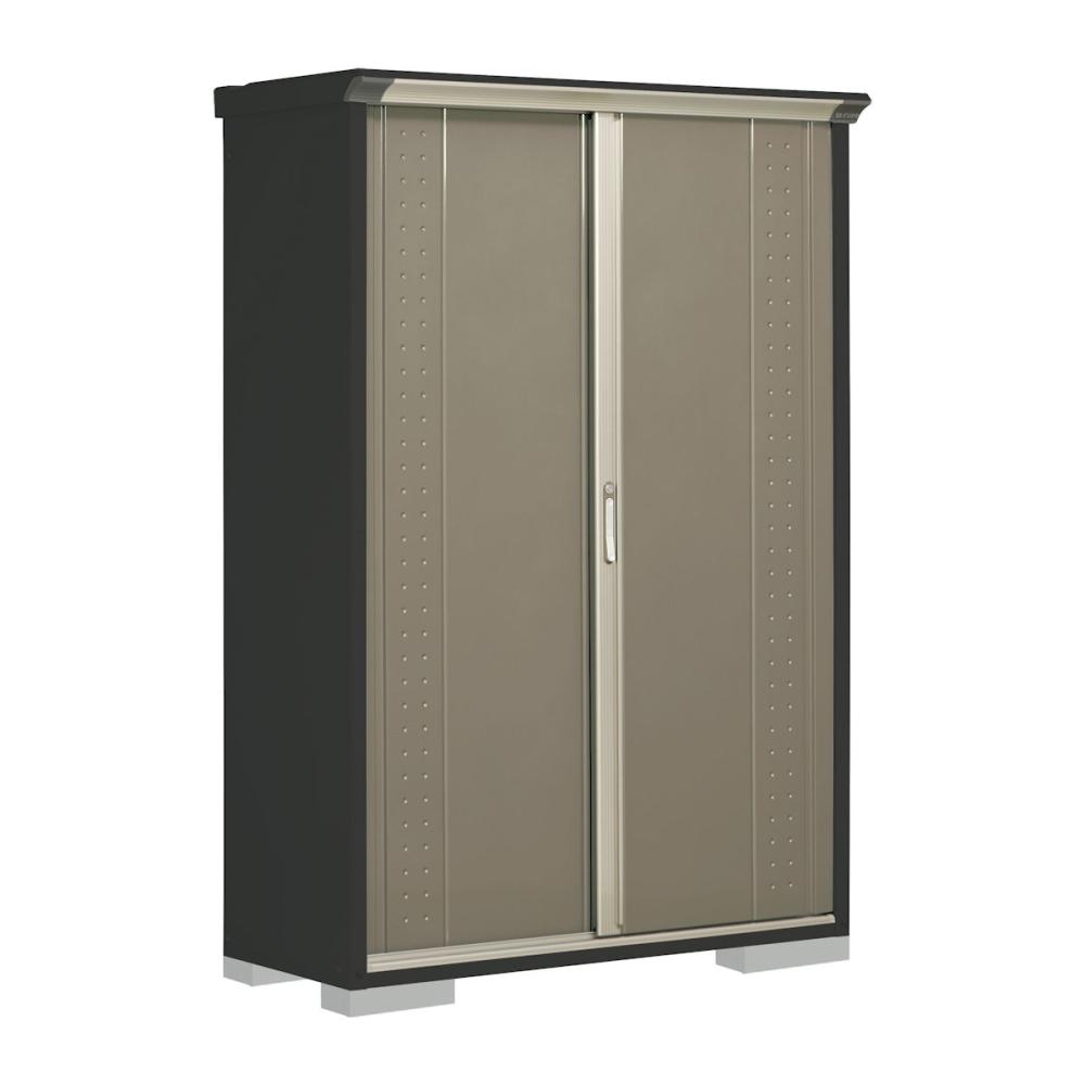 タクボ物置　グランプレステージ ジャンプ　本体アイボリーブラック　間口１３０×奥行５３×高さ１９０ｃｍ　全面棚タイプ　アイボリーブラック　ＧＰＹ－１３５ＡＦＹＫ