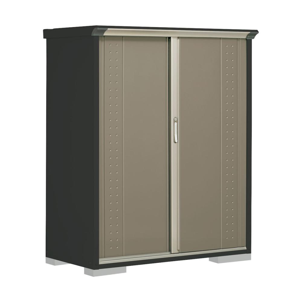 タクボ物置　グランプレステージ ジャンプ　本体アイボリーブラック　間口１３０×奥行６５×高さ１６０ｃｍ　全面棚タイプ　ムーンホワイト　ＧＰＹ－１３６ＢＦＭＷ