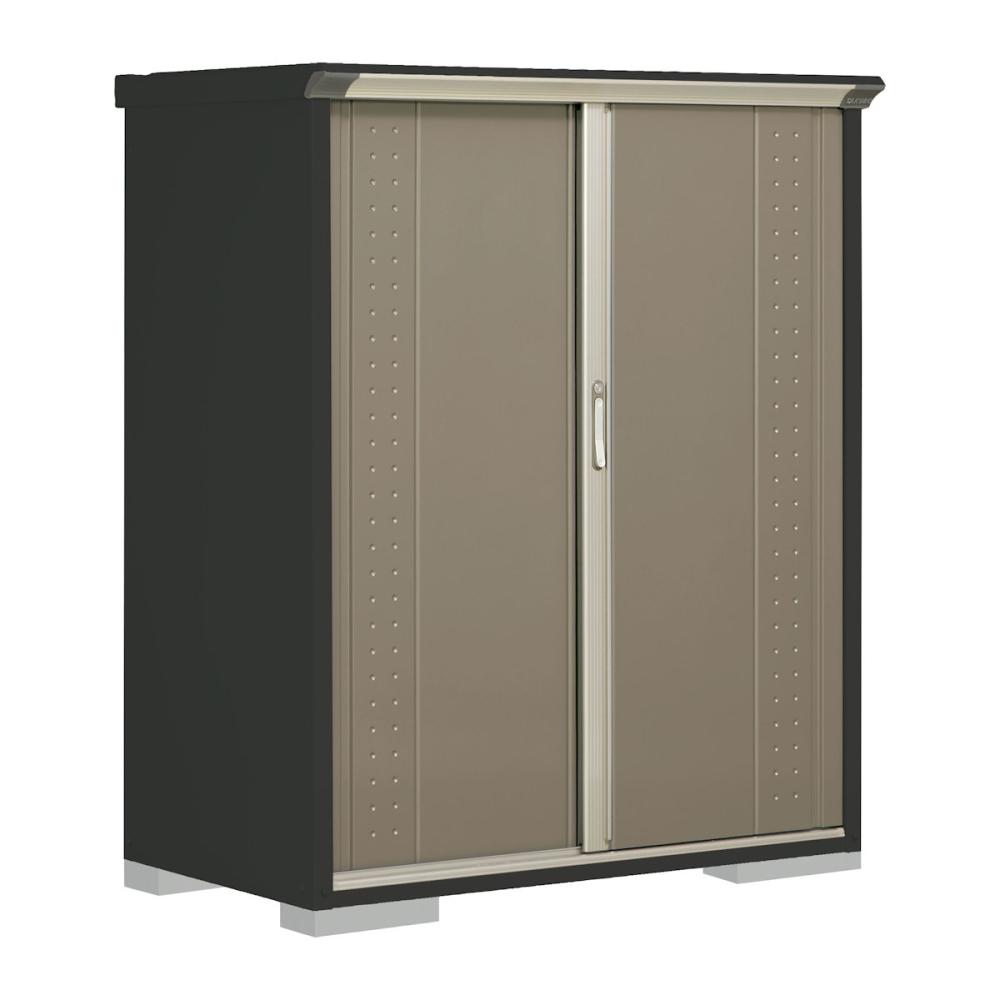 タクボ物置　グランプレステージ ジャンプ　本体アイボリーブラック　間口１３０×奥行７５×高さ１６０ｃｍ　全面棚タイプ　アイボリーブラック　ＧＰＹ－１３７ＢＦＹＫ