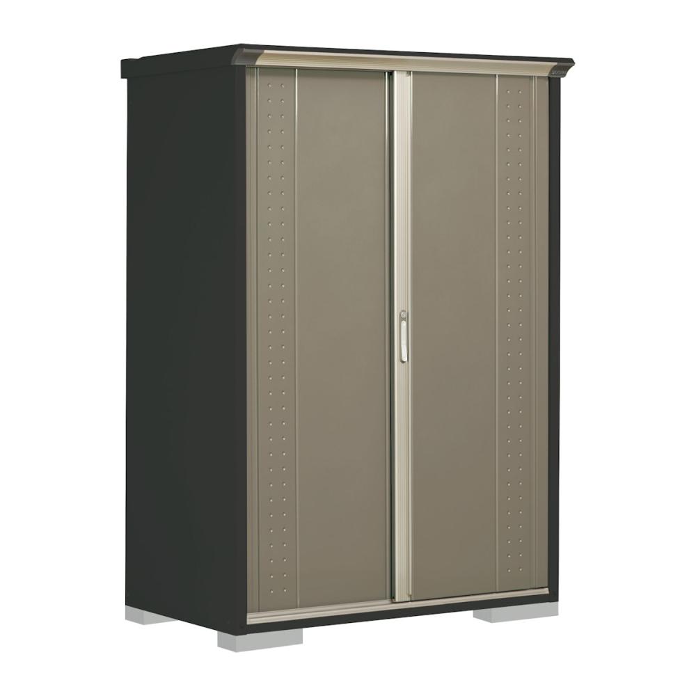 タクボ物置　グランプレステージ ジャンプ　本体アイボリーブラック　間口１３０×奥行７５×高さ１９０ｃｍ　全面棚タイプ　カーボンブラウン　ＧＰＹ－１３７ＡＦＣＢ