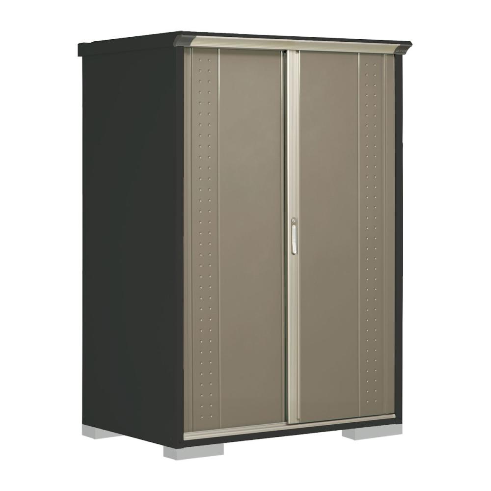 タクボ物置　グランプレステージ ジャンプ　本体アイボリーブラック　間口１３０×奥行９０×高さ１９０ｃｍ　全面棚タイプ　ナッツカーキ　ＧＰＹ－１３９ＡＦＫＡ