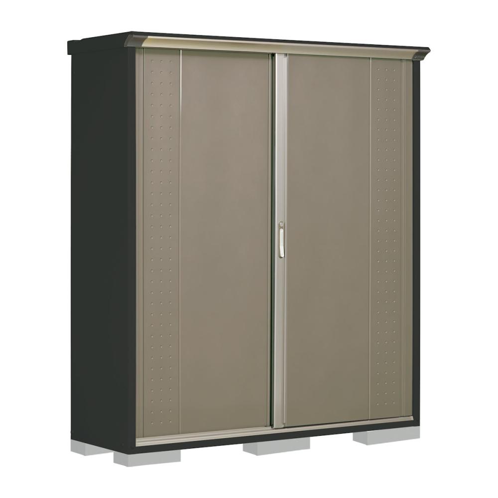 タクボ物置　グランプレステージ ジャンプ　本体アイボリーブラック　間口１７０×奥行５３×高さ１９０ｃｍ　全面棚タイプ　ムーンホワイト　ＧＰＹ－１７５ＡＦＭＷ