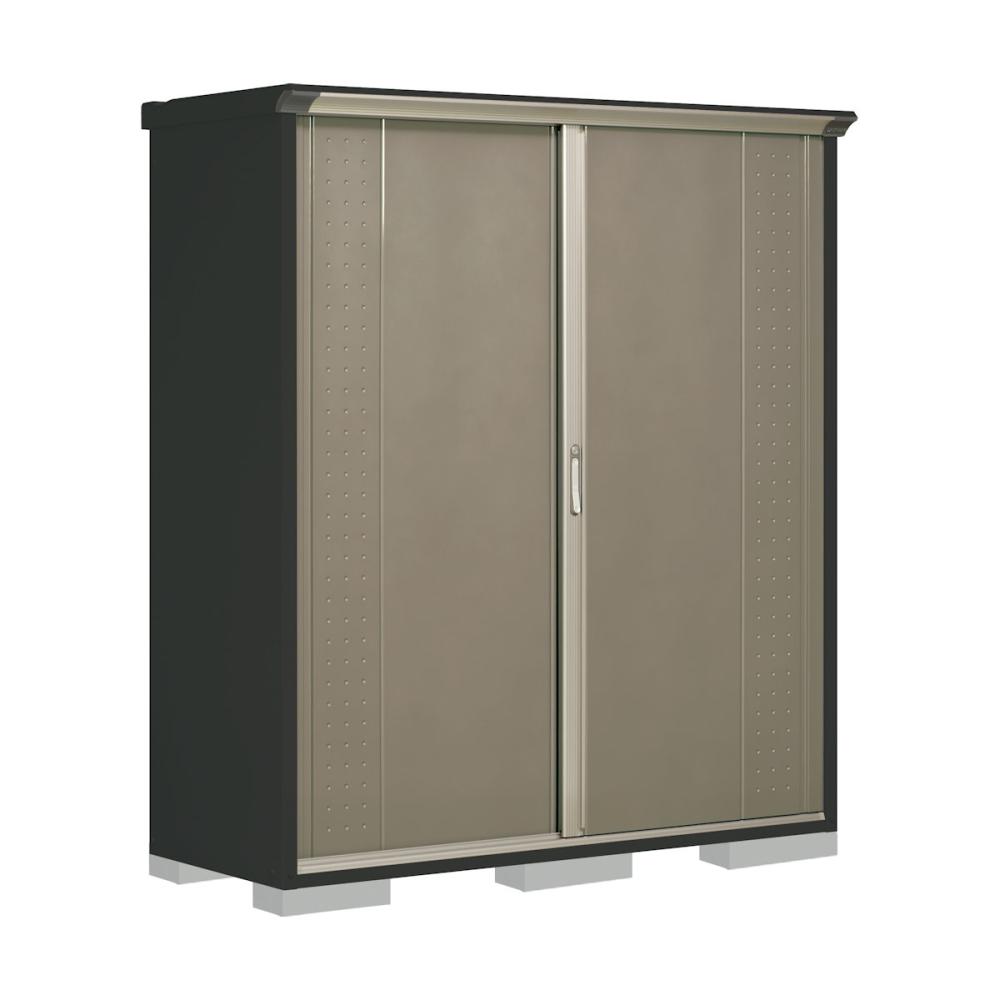 タクボ物置　グランプレステージ ジャンプ　本体アイボリーブラック　間口１７０×奥行６５×高さ１９０ｃｍ　全面棚タイプ　ナッツカーキ　ＧＰＹ－１７６ＡＦＫＡ