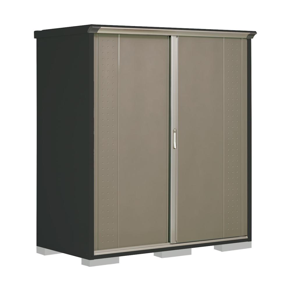 タクボ物置　グランプレステージ ジャンプ　本体アイボリーブラック　間口１７０×奥行９０×高さ１９０ｃｍ　全面棚タイプ　ナッツカーキ　ＧＰＹ－１７９ＡＦＫＡ