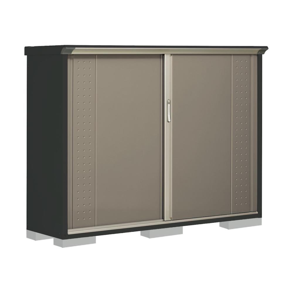 タクボ物置　グランプレステージ ジャンプ　本体アイボリーブラック　間口１８８×奥行５３×高さ１４０ｃｍ　全面棚タイプ　カーボンブラウン　ＧＰＹ－１９５ＣＦＣＢ