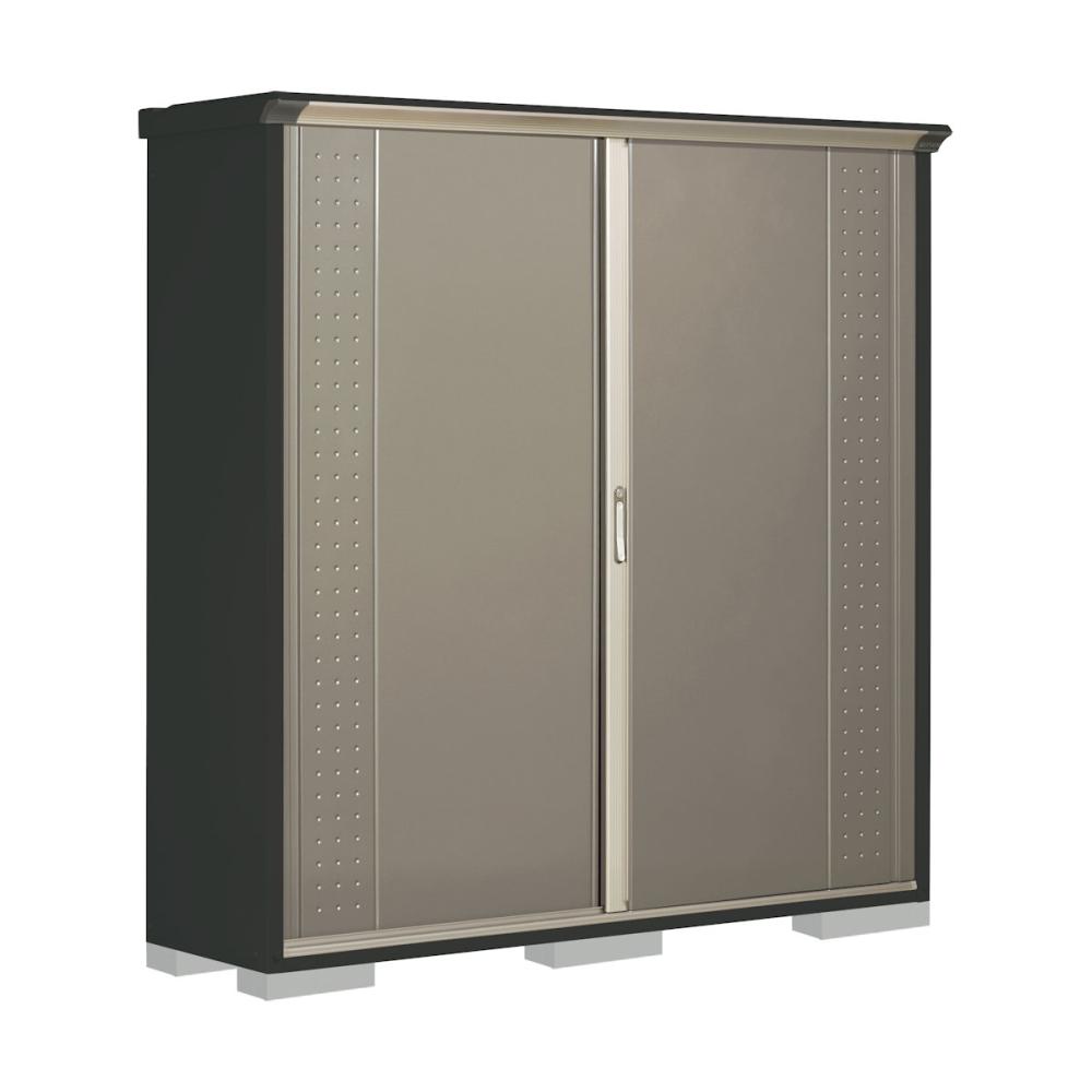 タクボ物置　グランプレステージ ジャンプ　本体アイボリーブラック　間口１８８×奥行５３×高さ１９０ｃｍ　全面棚タイプ　ルミナスシルバー　ＧＰＹ－１９５ＡＦＬＳ