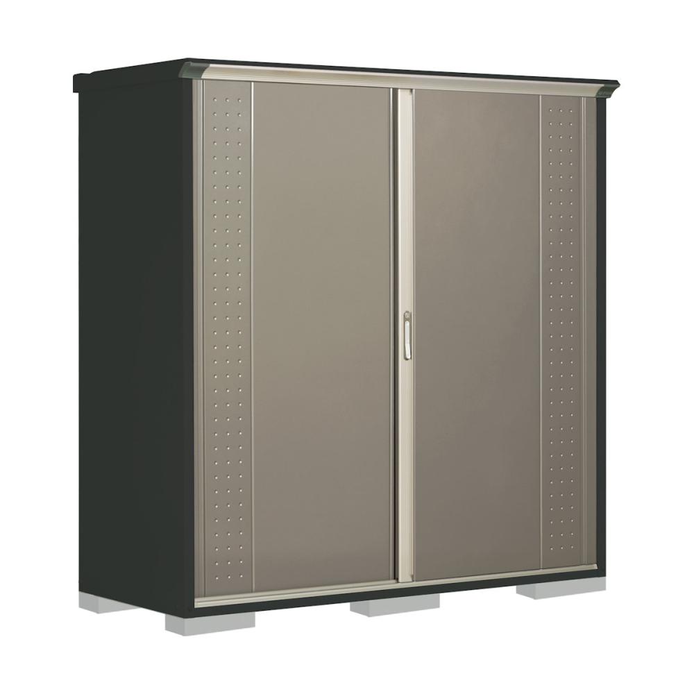 タクボ物置　グランプレステージ ジャンプ　本体アイボリーブラック　間口１８８×奥行７５×高さ１９０ｃｍ　全面棚タイプ　ナッツカーキ　ＧＰＹ－１９７ＡＦＫＡ