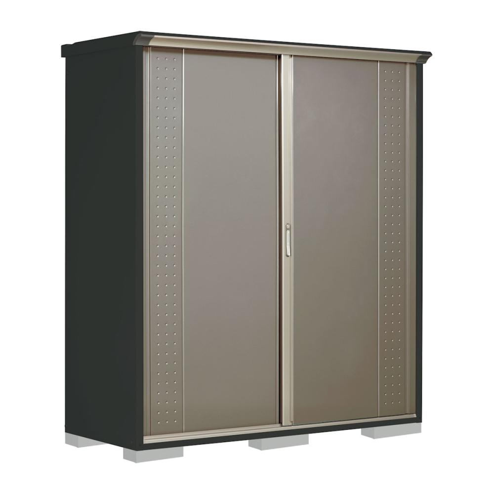 タクボ物置　グランプレステージ ジャンプ　本体アイボリーブラック　間口１８８×奥行７５×高さ２１０ｃｍ　全面棚タイプ　ルミナスシルバー　ＧＰＹ－１９７ＨＦＬＳ