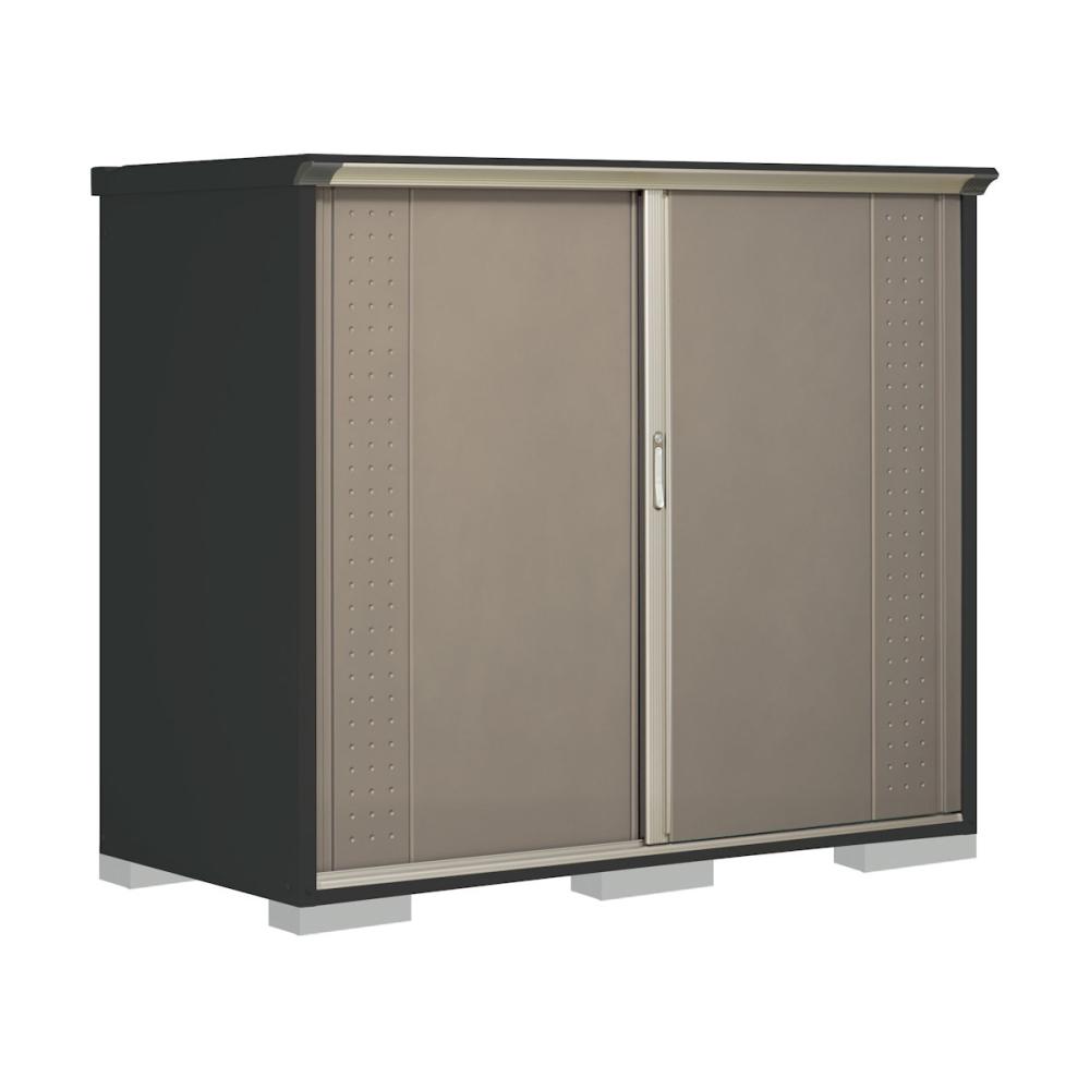 タクボ物置　グランプレステージ ジャンプ　本体アイボリーブラック　間口１８８×奥行９０×高さ１６０ｃｍ　全面棚タイプ　ルミナスシルバー　ＧＰＹ－１９９ＢＦＬＳ