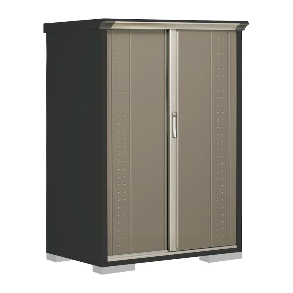 タクボ物置　グランプレステージ ジャンプ　本体アイボリーブラック　間口１１２×奥行７５×高さ１６０ｃｍ　たて置きタイプ　アイボリーブラック　ＧＰＹ－１１７ＢＴＹＫ