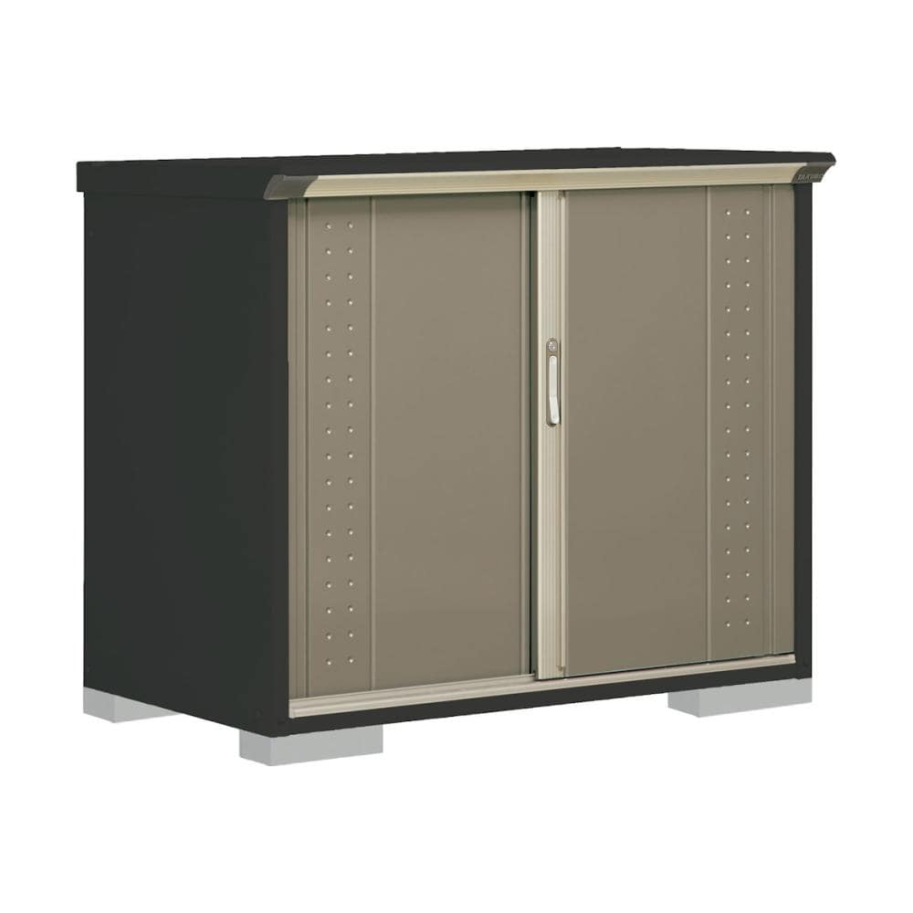 タクボ物置　グランプレステージ ジャンプ　本体アイボリーブラック　間口１３０×奥行７５×高さ１１０ｃｍ　たて置きタイプ　アイボリーブラック　ＧＰＹ－１３７ＤＴＹＫ