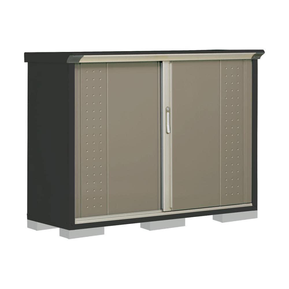 タクボ物置　グランプレステージ ジャンプ　本体アイボリーブラック　間口１５０×奥行５３×高さ１１０ｃｍ　たて置きタイプ　カーボンブラウン　ＧＰＹ－１５５ＤＴＣＢ