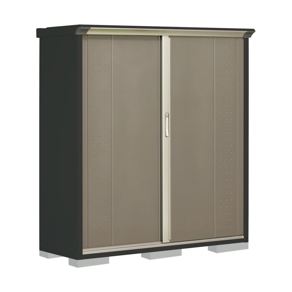 タクボ物置　グランプレステージ ジャンプ　本体アイボリーブラック　間口１５０×奥行５３×高さ１６０ｃｍ　たて置きタイプ　ムーンホワイト　ＧＰＹ－１５５ＢＴＭＷ