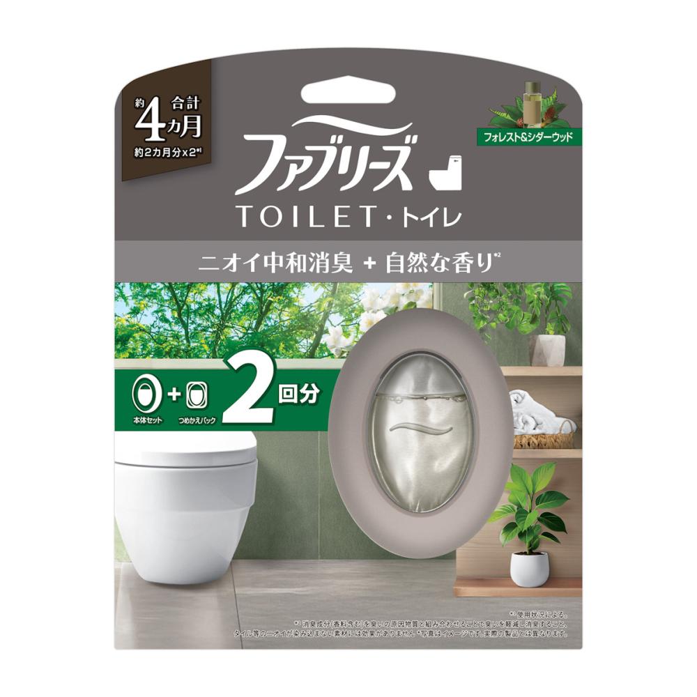 Ｐ＆Ｇ　ファブリーズ　トイレ用消臭剤　フォレスト＆シダーウッドの香り　本体＋詰め替え用１個