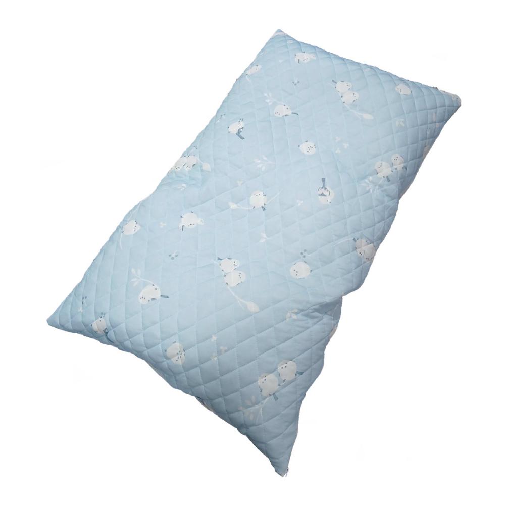 大宗　接触冷感キルト長座布団カバー　ブルー　６８×１２０ｃｍ