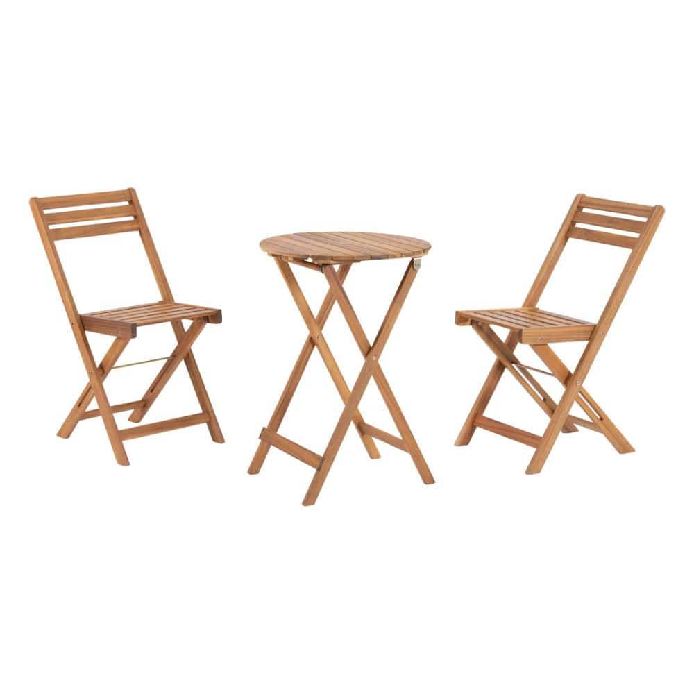 タカショー　木製ラウンドテーブル＆チェアー　３点セット　ＭＷＦ－４４Ｓ